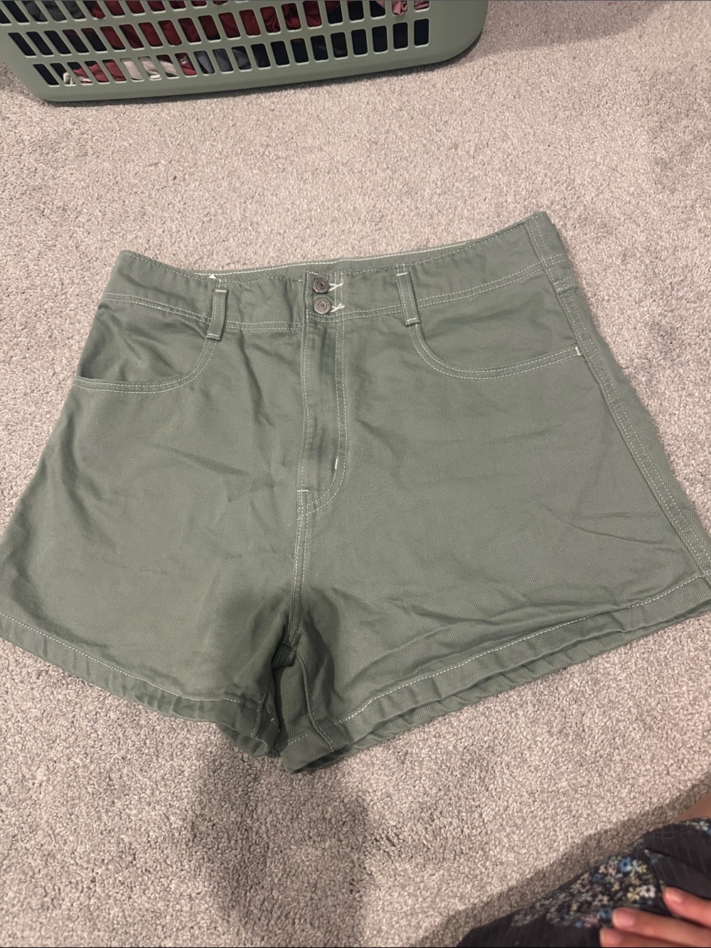 Levi’s High-Rise Olive Green Women's Shorts